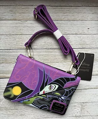 NEW WITH TAG! Loungefly Sleeping Beauty Maleficent Dragon Split Crossbody Bag! • $64.99