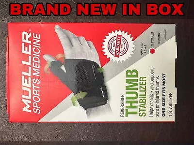 Mueller Sports Medicine Reversible Thumb Stabilizer Black Maximum Support New • $10