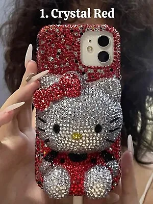 Hello Kitty Decoden Phone Case DIY Kit Set Craft Sanrio - Red Pink Black • $35