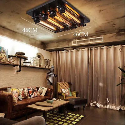 Industrial Steampunk Style Chandelier Vintage Rustic Ceiling Light Loft Fixture • $61.01