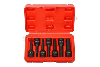 3/8  Drive Impact Socket Hex Bits | 7pc Metric MM Set Long Air Allen Driver • $24.95