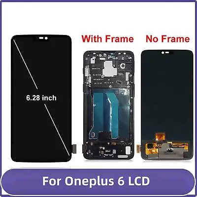 For Oneplus 6 Phone LCD Display Touch Screen Digitizer ± Frame Replacement Parts • $94.05