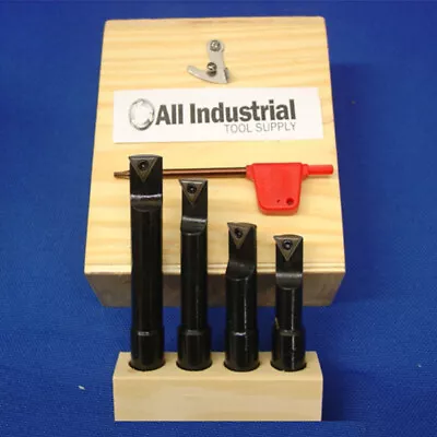 4 Pc 1/2  Indexable Boring Bar Set Lathe Round Shank Bars • $58.99