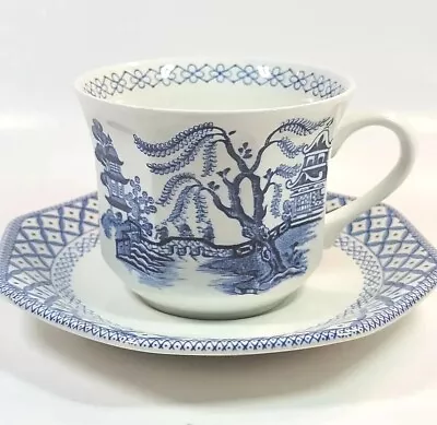 Royal Staffordshire Tea Cup & Saucer Set Ironstone Willows By J&G Meakin  • £12.44