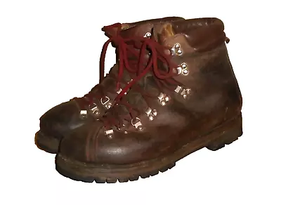 Vintage Raichle Heavy Duty Hiking Mountaineering Boots Men's Size 11 Brown • $100