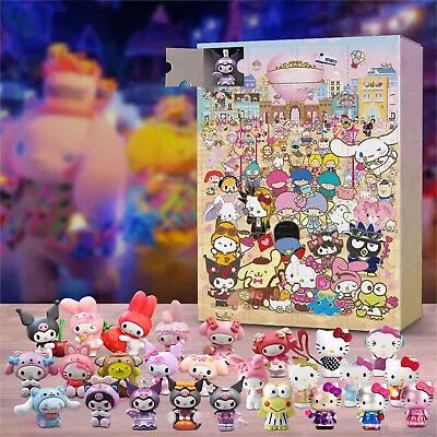 Hello Kitty  Christmas Advent Calendar Kuromi Countdown 24 Days Sanrio Toy • $32.93