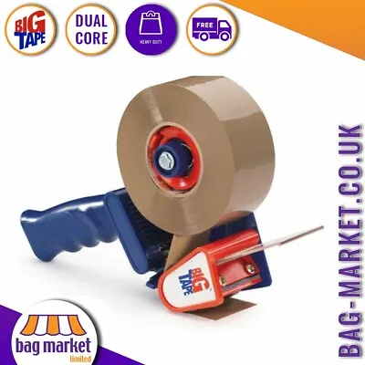 Heavy Duty 50mm Parcel Tape Dispenser Gun - Dual Core - 48mm / 72mm - Big Tape™ • £13.50