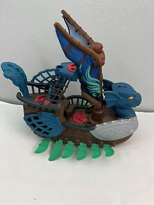 Fisher Price Imaginext Rolling Serpent Dragon Pirate Viking Ship Boat 2010 Blue • $29.99