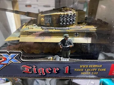 Ultimate Soldier 1:32 WW2 German Tiger I Heavy Tank W/ Two Figures (Camo) MIB • $85