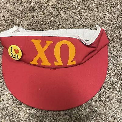 $50 • Buy Vintage Chi Omega Visors & Pin