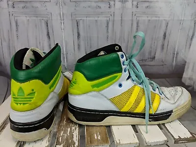 Adidas Mens 12 Basketball Shoes 653226 RARE 2008 Original Vtg Hi-tops Basketball • $113.18