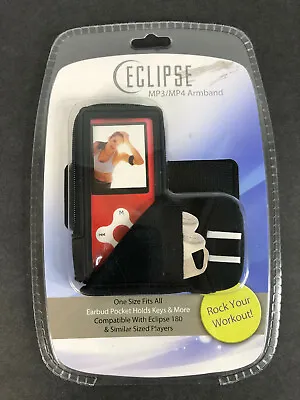 Eclipse MP3 / MP4 Armband W/ Earbud Pouch Black ECL-ARM-180 NEW Sealed • $14.81