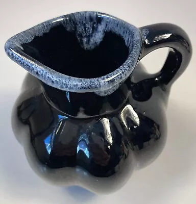 Van Briggle Pottery Dark Blue Black Small Glazed Pitcher Creamer 4  Tall HTF • $44.44