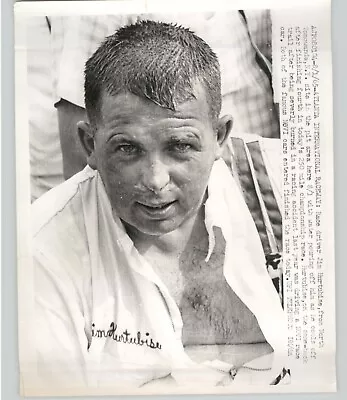 RACE CAR Driver Jim Hurtubise ATLANTA Speedway VINTAGE 1965 Press Photo • $45