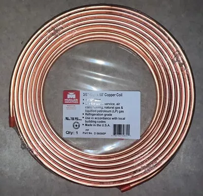 Mueller Streamline  3/8-in X 50-ft Copper Refrigeration Tube Coil • $39