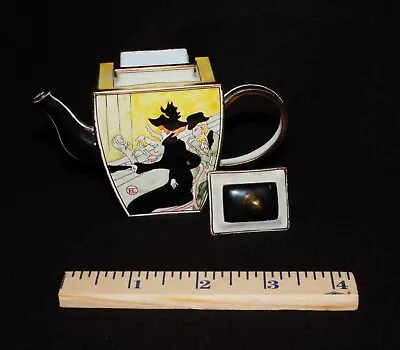 Kelvin Chen Mini Enameled Hand-painted Teapot 2001 Toulouse Lautrec • $18