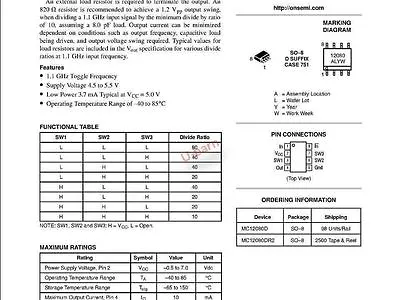 Motorola Mc12080d Sop-8mecl Pll Components 10/20/40/80 Rh • $7.40