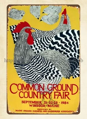 Metal Kitchen Wall Art Common Ground Country Fair Poster 1984 Metal Tin Sign • $18.96