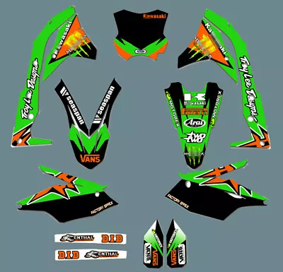 Graphics Stickers Decals Deco Full Kit For Kawasaki KXF250 KXF450 2017-2019 2018 • £63.74