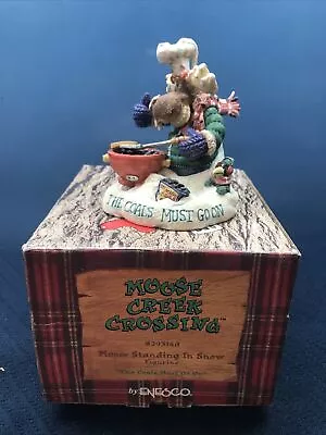 Vintage Moose Creek Crossing Figurine “The Coals Must Go On” 1995 Enesco #293148 • $18.99