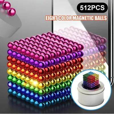 Magnetic Beads Balls Fidget Desk Adults Toys Office Magnetic Beads Fidget 512Pcs • £18.77