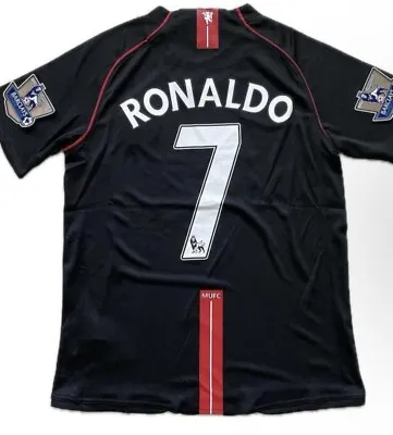 Cristiano Ronaldo MANCHESTER UNITED 2007 Black  Retro Jersey- Medium • $65