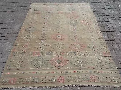 6x9 Kilim Rugs For Bedroom Vintage Turkish Kilim Area Rug • $1317.17