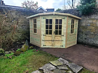 £2098 • Buy 10x10 Corner House Summerhouse Garden Room T&g Office Shed Treated Heavy Duty