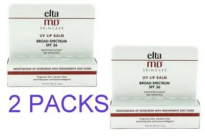 💕 Elta MD UV Clear Lip Balm Broad-Spectrum SPF 36 2 Pcs LOT Exp 2025 New • $20.91