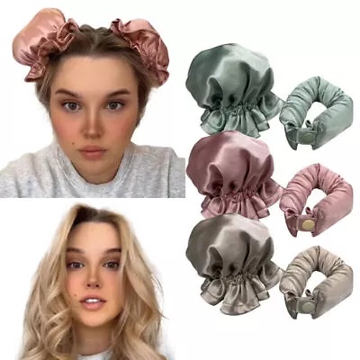 Heatless Curling Rod Silk No Heat Hair Curler Hair Rollers Sleeping Headband UK • £4.89