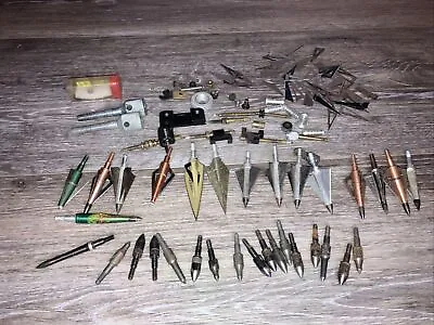 Lot Razorheads  Bleeders Vintage Broadhead Arrowheads Sights Parts Lot • $34.99