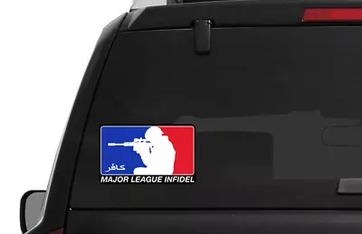 Major League Infidel Vinyl Decal Window Bumper Sticker 2A Christian Full Color • $6.99