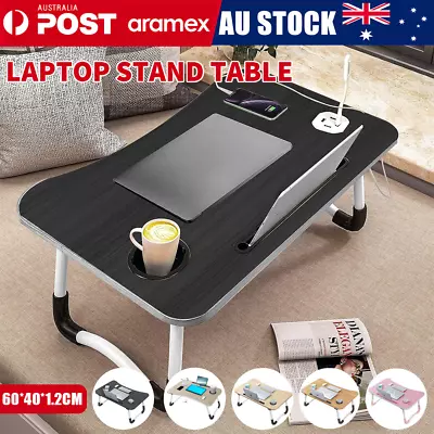 Laptop Bed Table Foldable Lap Standing Desk With Cup Slot For Indoor/Picnic Tray • $17.90