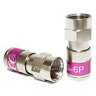 50 Pieces Plenum RG-6 F Type Compression Connector Coax Fitting CMP PCT TRS 6P • $19