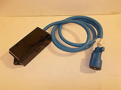 7 Way Plug Pre-Wired Trailer ARTIC BLUE Cord W/Junction Box 8 Ft Cable   • $52.99