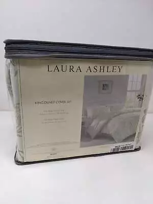 Laura Ashley Home - King Duvet Cover Set Reversible Cotton Bedding • $51.99