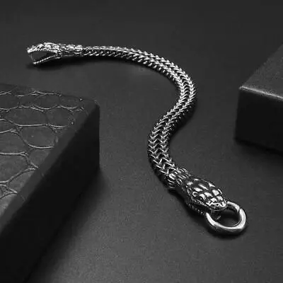 Sterling Silver Vintage Dragon Bracelet Unique Elegant Trendy Bangle Jewelry • $8.59