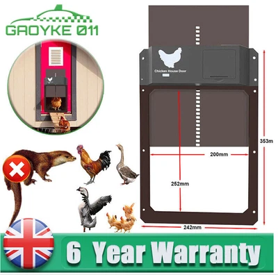£19.21 • Buy Waterproof Chicken Coop Door Opener Light Sensor Automatic Chicken House Door UK