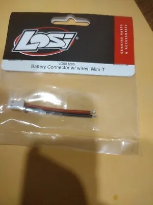 LOSI  LOSB1205 Battery Connector W/wires: Mini-T (discontinued) • $5.25