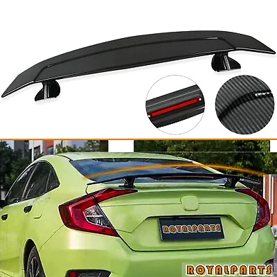 Universal Carbon Fiber Sport Style 46  Car Rear Trunk Spoiler Wing W/ Adhesive • $63.99