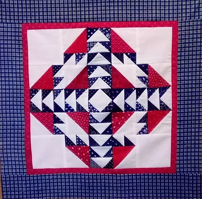  Sawtooth Flying Geese   (17 1/2  Sq. )-mini Quilt Top • $11.99