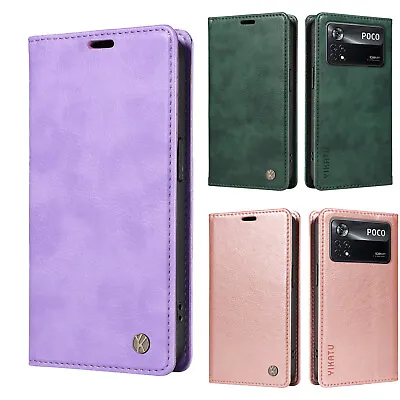 Case For Xiaomi Poco X5 X4 M4 Pro M3 Magnetic PU Leather Wallet Case Phone Cover • £6.59