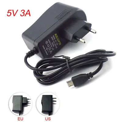 5V 3A Micro USB Charger Adapter Cable Power Supply For Raspberry Pi B+ B US Plug • $6.59