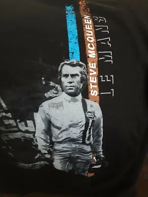 Steve McQueen LE MANS  Graphic Black  T-Shirt Men M Auto Racing  • $17.99