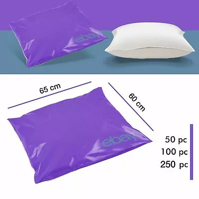 EBay Branded Packaging Self Seal Plastic Mailer Postage Bags 60cm X 65cm • £15.29