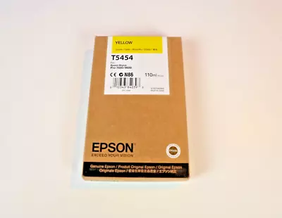 Epson T5454 Photo Dye Yellow Ink 110ml For Epson Stylus Pro 7600 9600 Exp 3/18 • $24.97