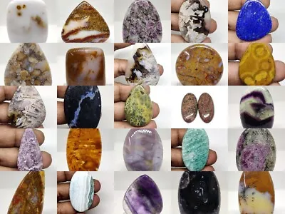 Make Your Own Cabochon Mix Lot 100 Variety Of Stones To Choose All Natural Cabs • $4.99