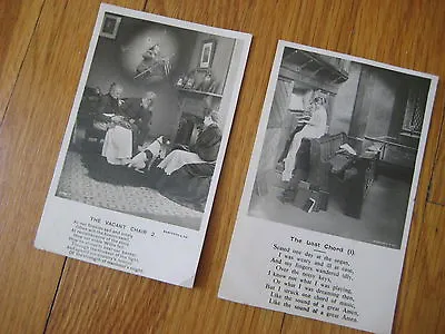 Vtg RPPC POSTCARD LOT Vacant Chair Lost Chord Bamforth Co Piano War Soldier B&W • $27.99