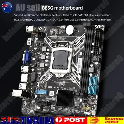 B85 PC Motherboard DDR3 Memory LGA 1150 Gaming PC Mainboard USB3.0 VGA Interface • $60.39