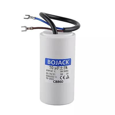 70 Uf 450 V AC 70 MFD CBB60 Wire Lead Cylinder Motor Run SH Capacitor • $17.95